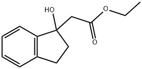1H-Indene-1-acetic acid, 2,3-dihydro-1-hydroxy-, ethyl ester Structure