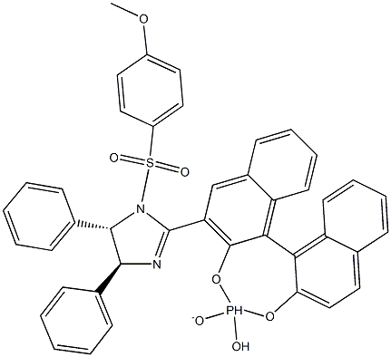 (S)-3-[1-(4-Methoxybenzenesulfonyl)-(4S,5S)-4,5-diphenyl-4,5-dihydro-1H-imidazol-2-yl]-1,1'-binaphthalene-2,2'-diyl Hydrogen Phosphate Structure