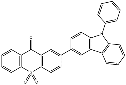 2- (9- phenyl- 9H-carbazol-3-yl)-10,10- dioxide-9H-thioxanthen-9- one Structure