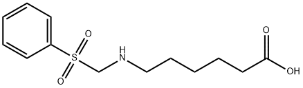 Hexanoic acid, 6-[[(phenylsulfonyl)methyl]amino]- Structure