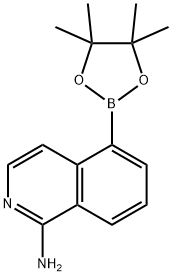 1-Isoquinolinamine, 5-(4,4,5,5-tetramethyl-1,3,2-dioxaborolan-2-yl)- Structure