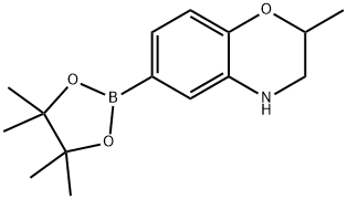 2H-1,4-Benzoxazine, 3,4-dihydro-2-methyl-6-(4,4,5,5-tetramethyl-1,3,2-dioxaborolan-2-yl)- Structure