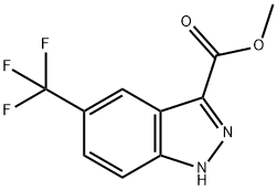 1H-Indazole-3-carboxylic acid, 5-(trifluoromethyl)-, methyl ester 구조식 이미지