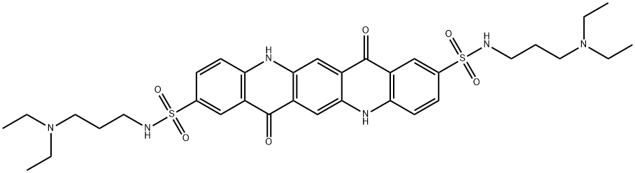 2-N,9-N-bis[3-(diethylamino)propyl]-7,14-dioxoquinolino[2,3-b]acridine-2,9-disulfonamide Structure