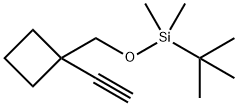 Cyclobutane, 1-[[[(1,1-dimethylethyl)dimethylsilyl]oxy]methyl]-1-ethynyl- Structure