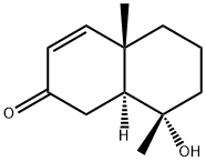 2(1H)-Naphthalenone, 4a,5,6,7,8,8a-hexahydro-8-hydroxy-4a,8-dimethyl-, (4aS,8S,8aS)- Structure