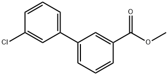 [1,1'-Biphenyl]-3-carboxylic acid, 3'-chloro-, methyl ester 구조식 이미지