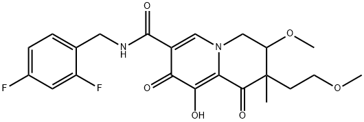 2H-Quinolizine-3-carboxamide,N-{(2,4-difluorophenyl)methyl)-6,7,8,9-tetrahydro-1-hydroxy-7-methoxy-8-(2-methoxyethyl)-8-methyl-2,9-dioxo,(7r,8r)-Mix 구조식 이미지