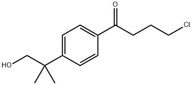 1-Butanone, 4-chloro-1-[4-(2-hydroxy-1,1-dimethylethyl)phenyl]- 구조식 이미지