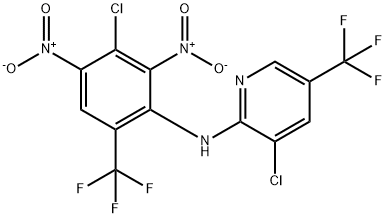 2-Pyridinamine, 3-chloro-N-[3-chloro-2,4-dinitro-6-(trifluoromethyl)phenyl]-5-(trifluoromethyl)- 구조식 이미지