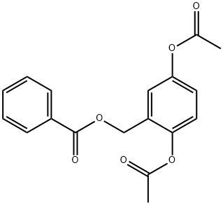 2,5-Dihydroxybenzenemethanol 2,5-diacetate α-benzoate Structure