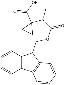 N-Fmoc-N-methyl-1-amino-1-cyclopropanecarboxylic acid Structure