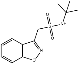 1,2-Benzisoxazole-3-methanesulfonamide, N-(1,1-dimethylethyl)- Structure