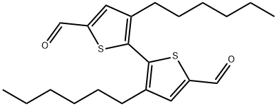 [2,2'-Bithiophene]-5,5'-dicarboxaldehyde, 3,3'-dihexyl- Structure