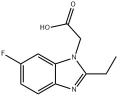 2-2-Ethyl-6-fluoro-1H-benzo[d]imidazol-1-ylacetic acid Structure