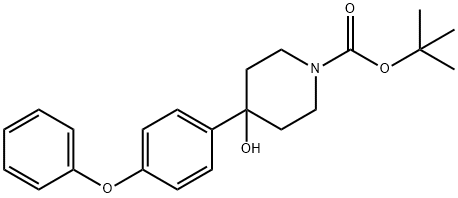 1-Piperidinecarboxylic acid, 4-hydroxy-4-(4-phenoxyphenyl)-, 1,1-dimethylethyl ester Structure