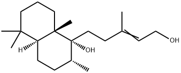 (1R,4aα,8aβ)-Decahydro-1β-(5-hydroxy-3-methyl-3-pentenyl)-2α,5,5,8aβ-tetramethylnaphthalen-1α-ol 구조식 이미지