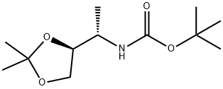 Carbamic acid, N-[(1S)-1-[(4S)-2,2-dimethyl-1,3-dioxolan-4-yl]ethyl]-, 1,1-dimethylethyl ester Structure