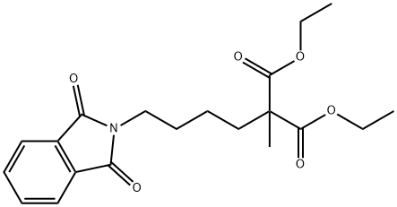 Propanedioic acid, 2-[4-(1,3-dihydro-1,3-dioxo-2H-isoindol-2-yl)butyl]-2-methyl-, 1,3-diethyl ester 구조식 이미지