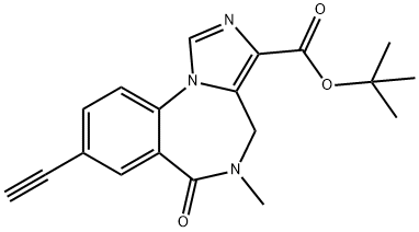 4H-Imidazo[1,5-a][1,4]benzodiazepine-3-carboxylic acid, 8-ethynyl-5,6-dihydro-5-methyl-6-oxo-, 1,1-dimethylethyl ester Structure