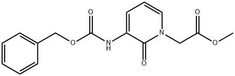 1(2H)-Pyridineacetic acid, 2-oxo-3-[[(phenylmethoxy)carbonyl]amino]-, methyl ester 구조식 이미지