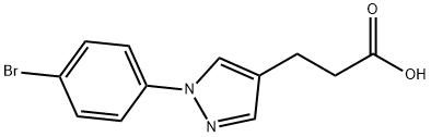JR-14134, 3-(1-(4-Bromophenyl)-1H-pyrazol-4-yl)propanoic acid, 97% 구조식 이미지