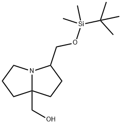 (3-(((tert-Butyldimethylsilyl)oxy)methyl)tetrahydro-1H-pyrrolizin-7a(5H)-yl)methanol 구조식 이미지
