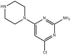 2-Pyrimidinamine, 4-chloro-6-(1-piperazinyl)- Structure