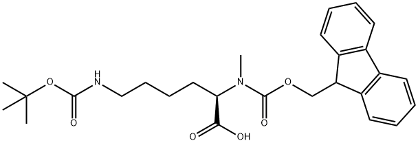 (9H-Fluoren-9-yl)MethOxy]Carbonyl N-Me-D-Lys(Boc)-OH Structure