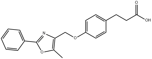 4-[(5-Methyl-2-phenyl-4-oxazolyl)methoxy]benzenepropanoic acid Structure