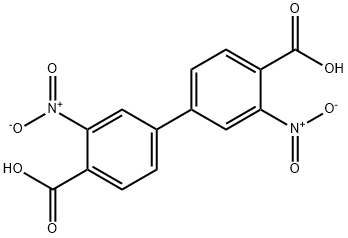 [1,1'-Biphenyl]-4,4'-dicarboxylic acid, 3,3'-dinitro- 구조식 이미지