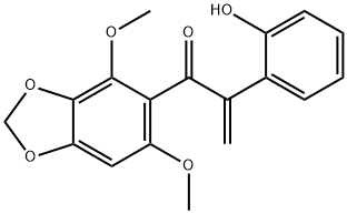 2-Propen-1-one, 1-(4,6-dimethoxy-1,3-benzodioxol-5-yl)-2-(2-hydroxyphenyl)- Structure