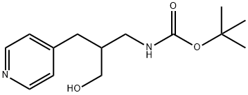 Carbamic acid, N-[2-(hydroxymethyl)-3-(4-pyridinyl)propyl]-, 1,1-dimethylethyl ester Structure