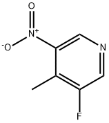 Pyridine, 3-fluoro-4-methyl-5-nitro- Structure