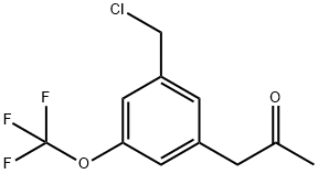 2-Propanone, 1-[3-(chloromethyl)-5-(trifluoromethoxy)phenyl]- Structure