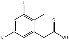 Benzeneacetic acid, 5-chloro-3-fluoro-2-methyl- Structure