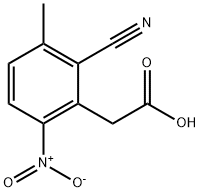 Benzeneacetic acid, 2-cyano-3-methyl-6-nitro- Structure