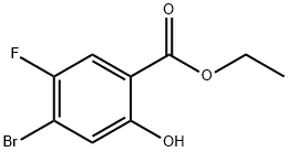 Benzoic acid, 4-bromo-5-fluoro-2-hydroxy-, ethyl ester 구조식 이미지