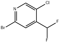 Pyridine, 2-bromo-5-chloro-4-(difluoromethyl)- Structure