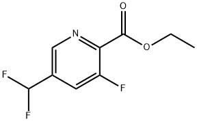 2-Pyridinecarboxylic acid, 5-(difluoromethyl)-3-fluoro-, ethyl ester Structure