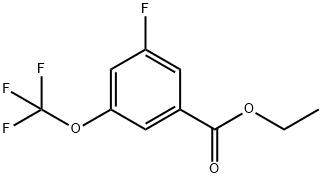 Benzoic acid, 3-fluoro-5-(trifluoromethoxy)-, ethyl ester 구조식 이미지