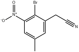 Benzeneacetonitrile, 2-bromo-5-methyl-3-nitro- Structure