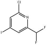 Pyridine, 2-chloro-6-(difluoromethyl)-4-iodo- Structure