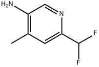 3-Pyridinamine, 6-(difluoromethyl)-4-methyl- Structure