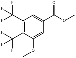 Benzoic acid, 3-methoxy-4,5-bis(trifluoromethyl)-, methyl ester Structure