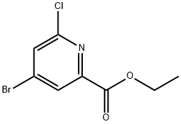 2-Pyridinecarboxylic acid, 4-bromo-6-chloro-, ethyl ester Structure