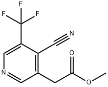 3-Pyridineacetic acid, 4-cyano-5-(trifluoromethyl)-, methyl ester Structure