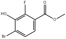 Benzoic acid, 4-bromo-2-fluoro-3-hydroxy-, methyl ester 구조식 이미지