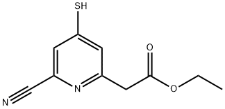 2-Pyridineacetic acid, 6-cyano-4-mercapto-, ethyl ester Structure