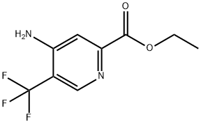 2-Pyridinecarboxylic acid, 4-amino-5-(trifluoromethyl)-, ethyl ester Structure